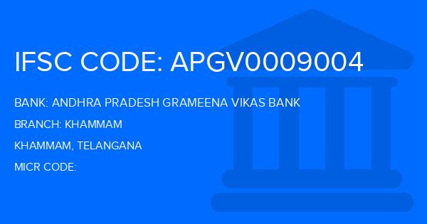 Andhra Pradesh Grameena Vikas Bank (APGVB) Khammam Branch IFSC Code