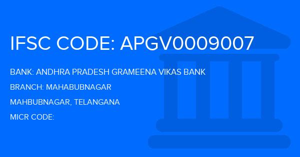 Andhra Pradesh Grameena Vikas Bank (APGVB) Mahabubnagar Branch IFSC Code