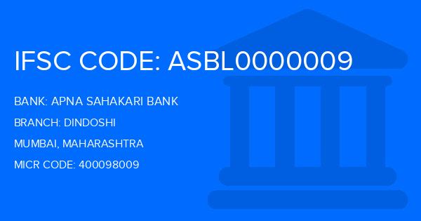 Apna Sahakari Bank Dindoshi Branch IFSC Code
