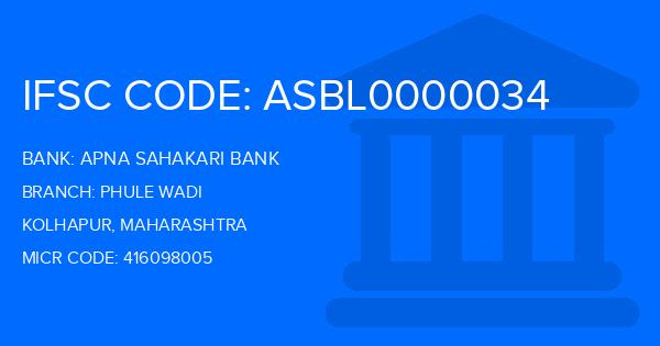 Apna Sahakari Bank Phule Wadi Branch IFSC Code