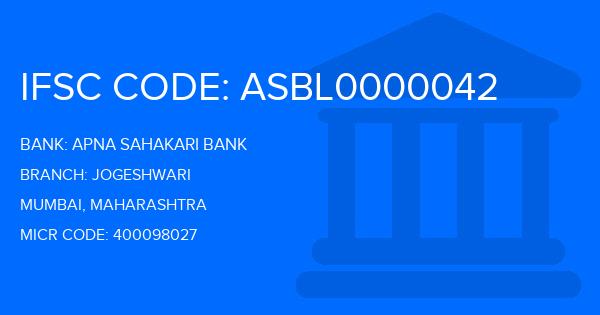 Apna Sahakari Bank Jogeshwari Branch IFSC Code