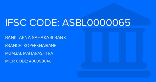 Apna Sahakari Bank Koperkhairane Branch IFSC Code