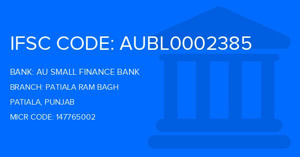 Au Small Finance Bank (AU BANK) Patiala Ram Bagh Branch IFSC Code