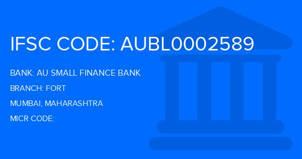 Au Small Finance Bank (AU BANK) Fort Branch IFSC Code