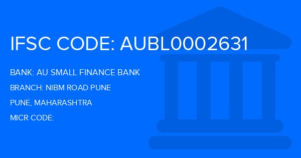 Au Small Finance Bank (AU BANK) Nibm Road Pune Branch IFSC Code