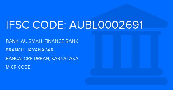 Au Small Finance Bank (AU BANK) Jayanagar Branch IFSC Code
