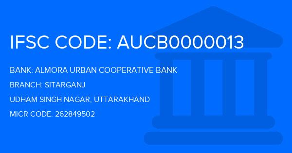 Almora Urban Cooperative Bank Sitarganj Branch IFSC Code