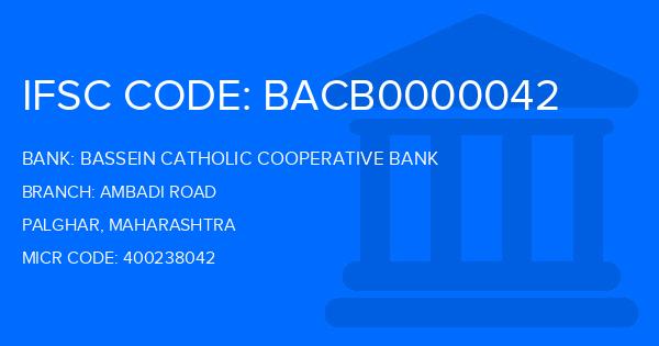 Bassein Catholic Cooperative Bank (BCCB) Ambadi Road Branch IFSC Code
