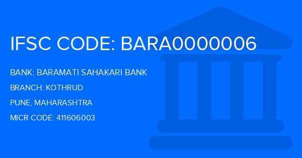 Baramati Sahakari Bank Kothrud Branch IFSC Code
