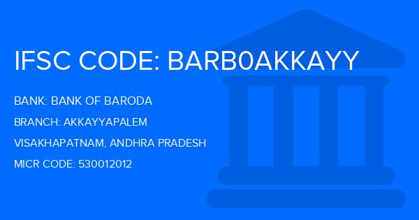 Bank Of Baroda (BOB) Akkayyapalem Branch IFSC Code