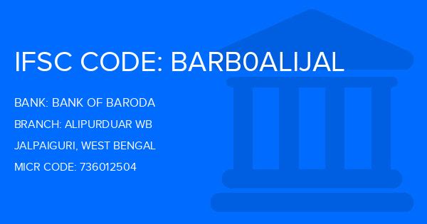 Bank Of Baroda (BOB) Alipurduar Wb Branch IFSC Code
