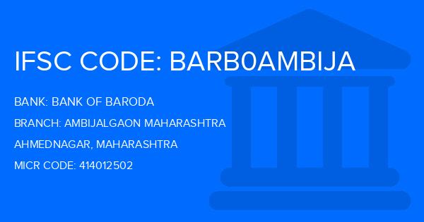 Bank Of Baroda (BOB) Ambijalgaon Maharashtra Branch IFSC Code
