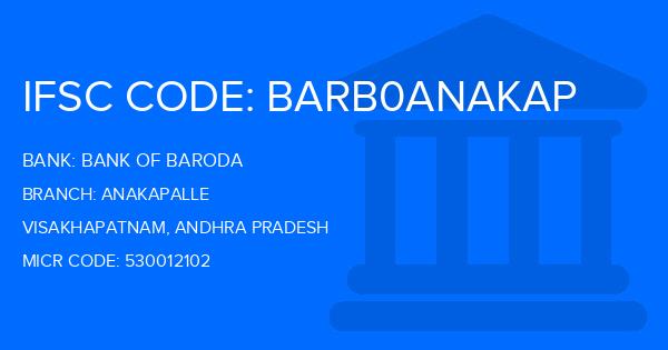 Bank Of Baroda (BOB) Anakapalle Branch IFSC Code