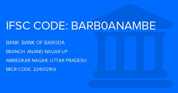 Bank Of Baroda (BOB) Anand Nagar Up Branch IFSC Code