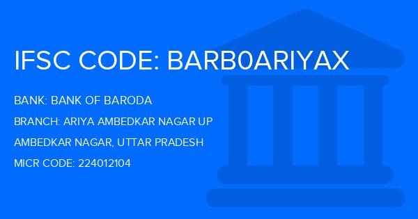 Bank Of Baroda (BOB) Ariya Ambedkar Nagar Up Branch IFSC Code