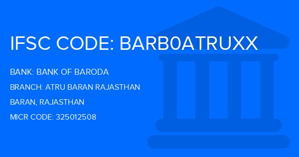 Bank Of Baroda (BOB) Atru Baran Rajasthan Branch IFSC Code