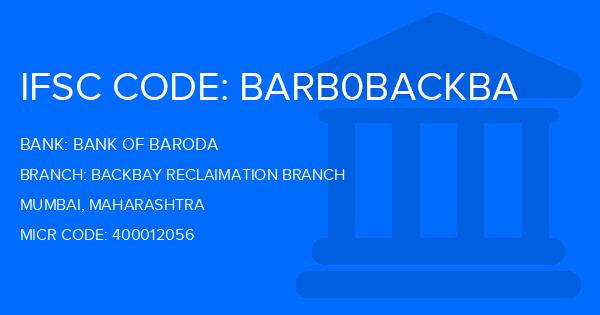 Bank Of Baroda (BOB) Backbay Reclaimation Branch