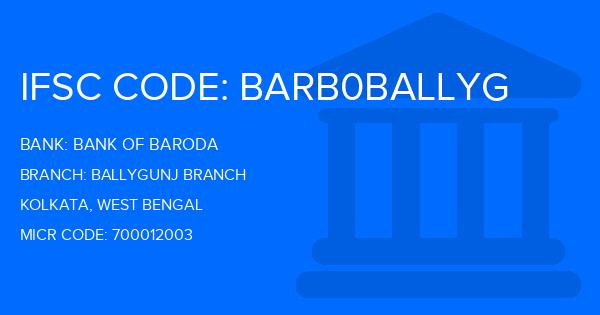 Bank Of Baroda (BOB) Ballygunj Branch