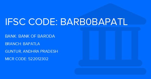 Bank Of Baroda (BOB) Bapatla Branch IFSC Code