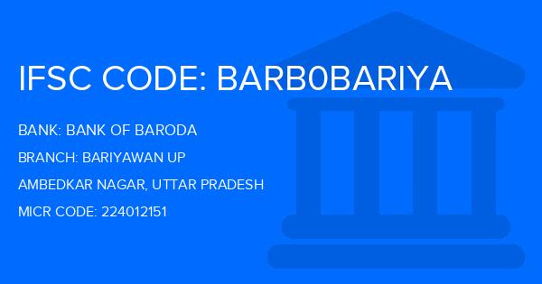Bank Of Baroda (BOB) Bariyawan Up Branch IFSC Code