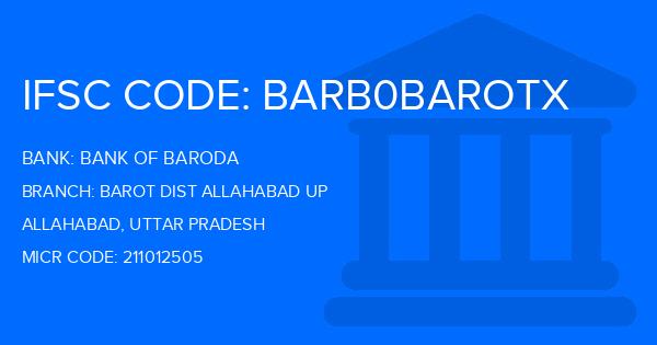 Bank Of Baroda (BOB) Barot Dist Allahabad Up Branch IFSC Code