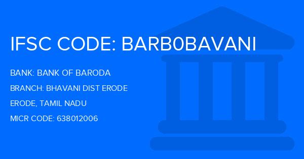 Bank Of Baroda (BOB) Bhavani Dist Erode Branch IFSC Code