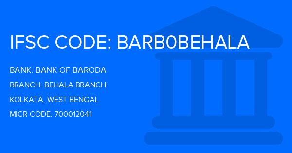 Bank Of Baroda (BOB) Behala Branch