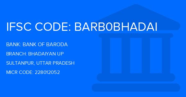 Bank Of Baroda (BOB) Bhadaiyan Up Branch IFSC Code