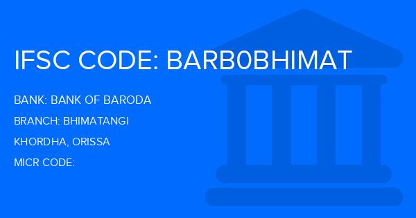 Bank Of Baroda (BOB) Bhimatangi Branch IFSC Code