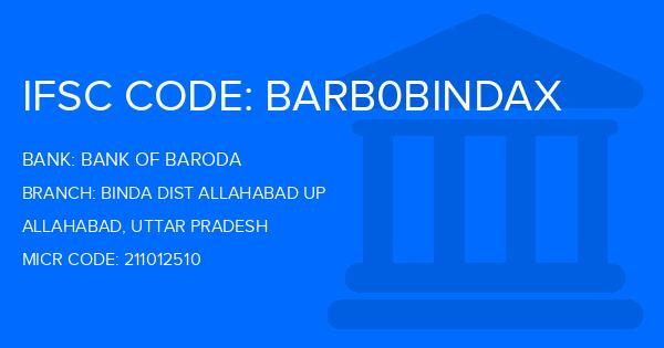 Bank Of Baroda (BOB) Binda Dist Allahabad Up Branch IFSC Code