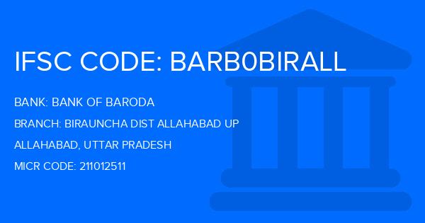 Bank Of Baroda (BOB) Birauncha Dist Allahabad Up Branch IFSC Code