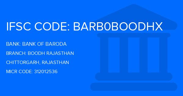Bank Of Baroda (BOB) Boodh Rajasthan Branch IFSC Code