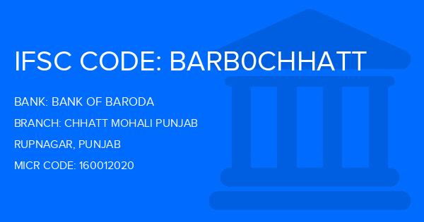 Bank Of Baroda (BOB) Chhatt Mohali Punjab Branch IFSC Code