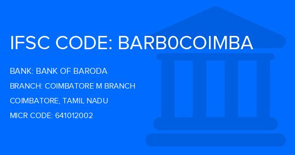 Bank Of Baroda (BOB) Coimbatore M Branch