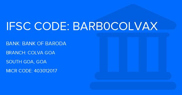 Bank Of Baroda (BOB) Colva Goa Branch IFSC Code