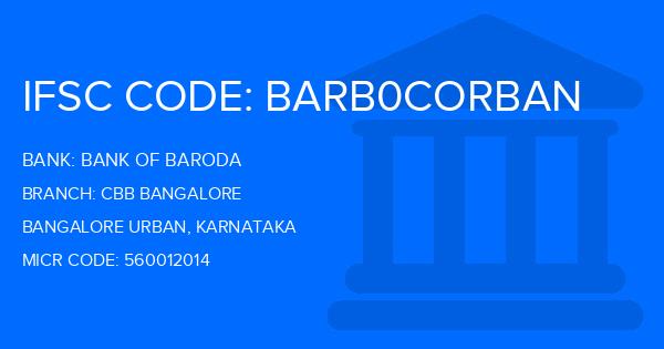 Bank Of Baroda (BOB) Cbb Bangalore Branch IFSC Code