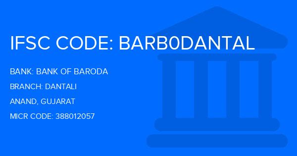 Bank Of Baroda (BOB) Dantali Branch IFSC Code