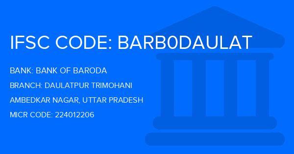 Bank Of Baroda (BOB) Daulatpur Trimohani Branch IFSC Code