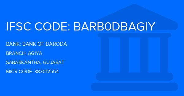 Bank Of Baroda (BOB) Agiya Branch IFSC Code