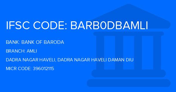 Bank Of Baroda (BOB) Amli Branch IFSC Code
