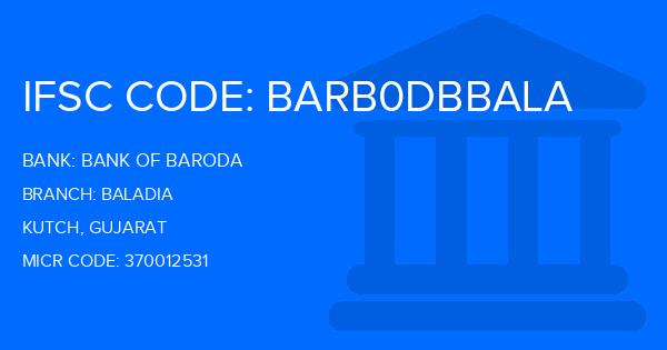 Bank Of Baroda (BOB) Baladia Branch IFSC Code
