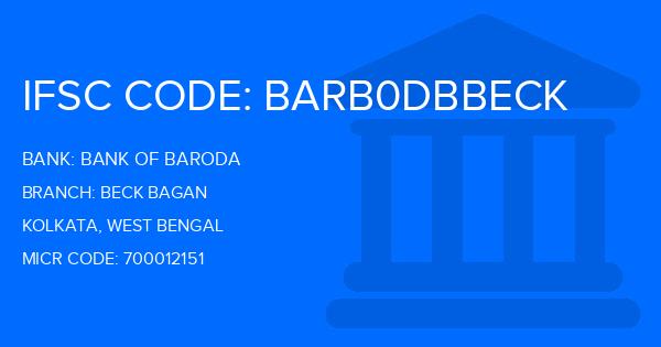 Bank Of Baroda (BOB) Beck Bagan Branch IFSC Code