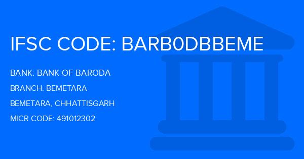 Bank Of Baroda (BOB) Bemetara Branch IFSC Code