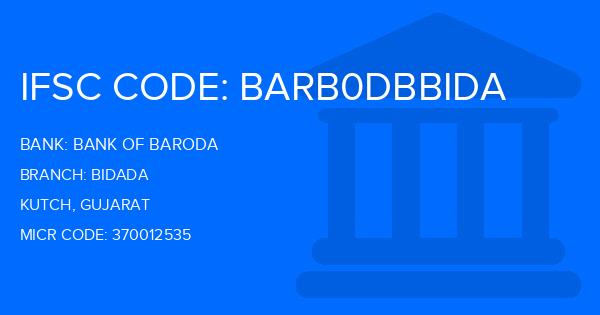Bank Of Baroda (BOB) Bidada Branch IFSC Code