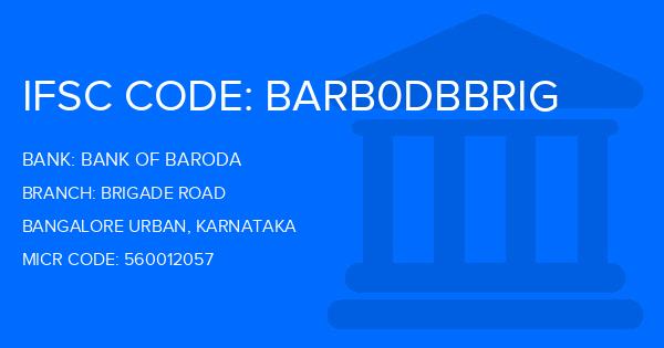 Bank Of Baroda (BOB) Brigade Road Branch IFSC Code