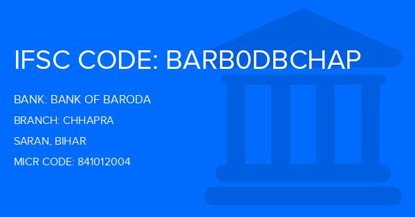 Bank Of Baroda (BOB) Chhapra Branch IFSC Code