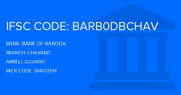 Bank Of Baroda (BOB) Chavand Branch IFSC Code