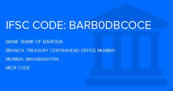 Bank Of Baroda (BOB) Treasury Centrahead Office Mumbai Branch IFSC Code