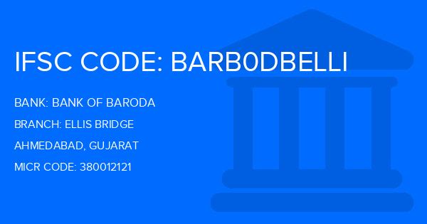 Bank Of Baroda (BOB) Ellis Bridge Branch IFSC Code