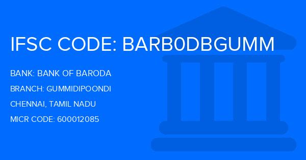 Bank Of Baroda (BOB) Gummidipoondi Branch IFSC Code